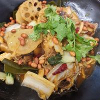 Stir fried mushroom and vege pot at Greendot - Orchard in Central Singapore