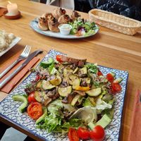 Salad and Pizza Rolls at Urban Kitchen in Heidelberg