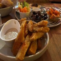 Patata dolce ed hummus at O Gambuzino in Lisbon