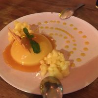 Panna colada dessert at O Gambuzino in Lisbon