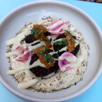 Falafel - the houmous was so light! at O Gambuzino in Lisbon