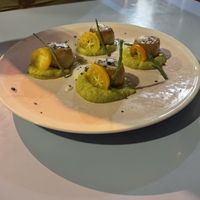 King trumpet mushroom scallops  at O Gambuzino in Lisbon