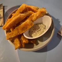 Sweet potato tempura  at O Gambuzino in Lisbon