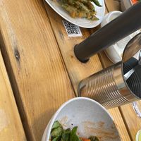 Fishes beans with nice Dip and cauliflower with sweet and Sour crunch  at O Gambuzino in Lisbon