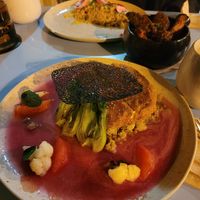 Tofu katzu (just okay, didn't realize that the breading for the tofu would be sweet) at O Gambuzino in Lisbon