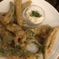 Tempura fried beans  at O Gambuzino in Lisbon
