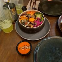 Bibimbap at O Gambuzino in Lisbon