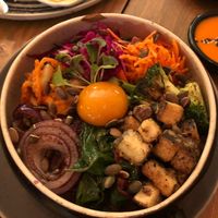 Bibimbap (with vegan egg yolk 😍)  at O Gambuzino in Lisbon