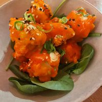Cauliflower with gochujang sauce at O Gambuzino in Lisbon