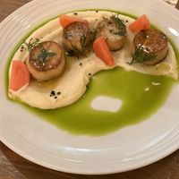 Oyster mushroom scallops   at O Gambuzino in Lisbon