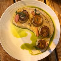 Oyster mushroom ‘scallops'  at O Gambuzino in Lisbon