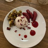 Coconut and rose water panna cotta  at O Gambuzino in Lisbon