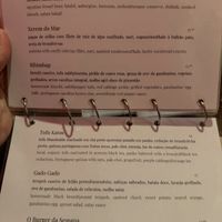 Menu  at O Gambuzino in Lisbon