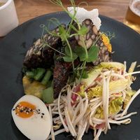 Tempeh dish  at O Gambuzino in Lisbon