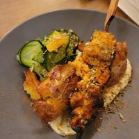 Lion's mane yakitori at O Gambuzino in Lisbon