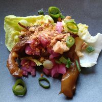 Mushroom salad at O Gambuzino in Lisbon