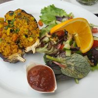 Gefüllte Aubergine at Het Noorderlicht in Schiermonnikoog