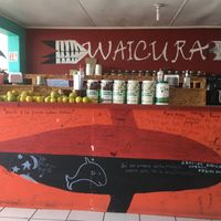 They prepare the food right there in the middle of the restaurante at Waicura in Loreto