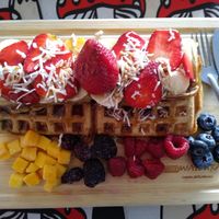 Waffle breakfast at Waicura in Loreto