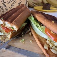 Potatoes and veggie sandwich  at Waicura in Loreto