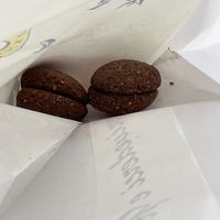 Biscuits with chocolate in the middle.  at L'Antico Grano in Rapallo