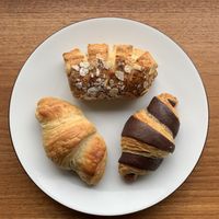 Bear claw and croissants  at Kashew Bakery in Calgary