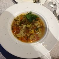 Vegetable soup at Ayvan in Bukhara