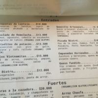 the menu at Bistroveg by Ouzo in Santa Marta