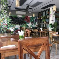 Inside seating   at Bistroveg by Ouzo in Santa Marta