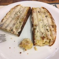 Tostex with inhame cream cheese at Hera Veggie in Sao Paulo