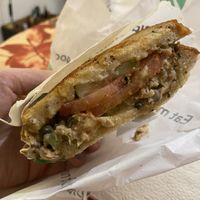 Vegan tuna melt  at Veggie Grill - Spectrum Center in Irvine