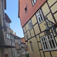 One of the many pretty views from the restaurant at Perli's Pasta Mia in Quedlinburg