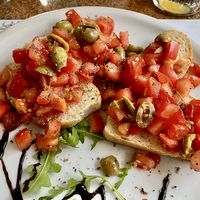 Bruschetta with olives at Perli's Pasta Mia in Quedlinburg