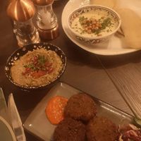 Falafel, babaganush and Hummus at BAAB in Oban