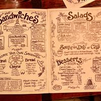 Inside of menu  at The Yellow Deli  in Rutland