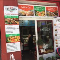 An overall view of their menu at Jerusalem Restaurant in Granada