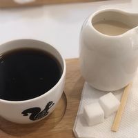 Americano and soy milk at Enerjuvate Cafe & Studios in Bangalore