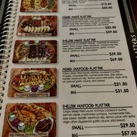 Menu platters   at Elia Greek Kitchen in Siem Reap