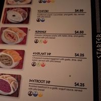 Menu at Elia Greek Kitchen in Siem Reap