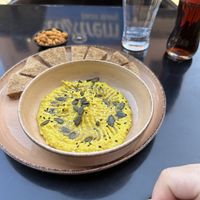 Curry Hummus and Corn Nuts  at Broc The Kasbah in Marrakech