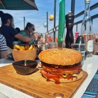 Hamburguesa con patatas  at Broc The Kasbah in Marrakech