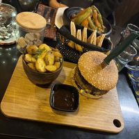 Burger and tagine  at Broc The Kasbah in Marrakech