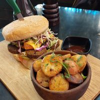 Falafel Vurger & Potatoes (79 MAD) at Broc The Kasbah in Marrakech