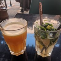 Orange ginger peach, and virgin mojito at Broc The Kasbah in Marrakech