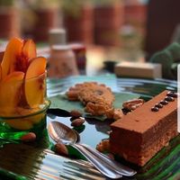 Delicious sweet in a nice restaurant at Broc The Kasbah in Marrakech