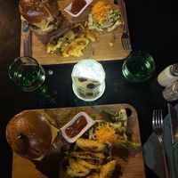 veggie burger w sweet potato fries  at Broc The Kasbah in Marrakech