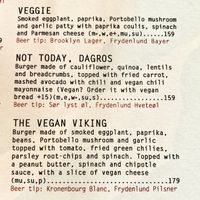 Veg burgers at Døgnvill Burger Tjuvholmen in Oslo