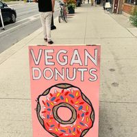Sign at Machino Donuts - Bloor St in Toronto