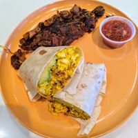 Soyrizo burrito with sweet potato hash at Scramble in Tempe