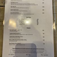 Menu  at Ben Nevis Inn in Fort William